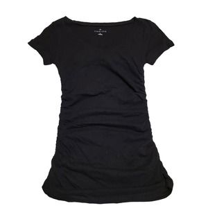 Caslon Black T-Shirt with Ruched Sides (Size XS)